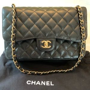 Chanel Caviar Jumbo 2.55 Flap Bag